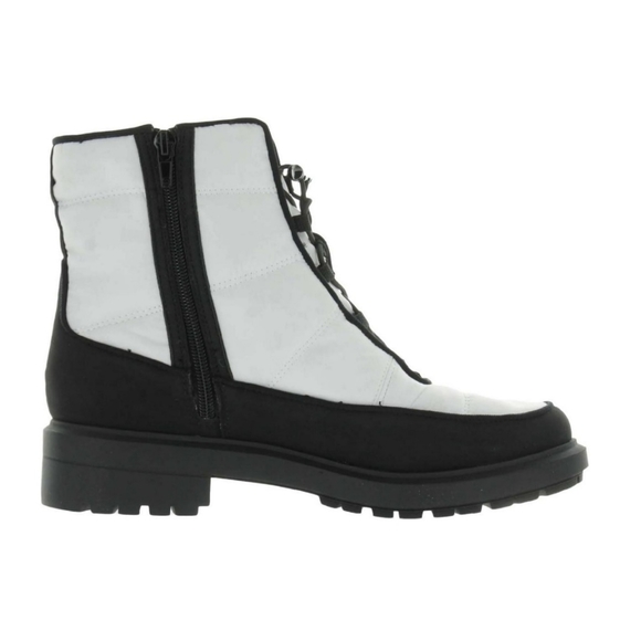 NWT Alfani Tompson white black puffer booties winter snow zip boots 9 - Picture 3 of 9